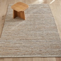 Ковер Из переработанной кожи джут и хлопок Aurok 200 x 290 см бежевый AM.PM  фото, kupilegko.ru